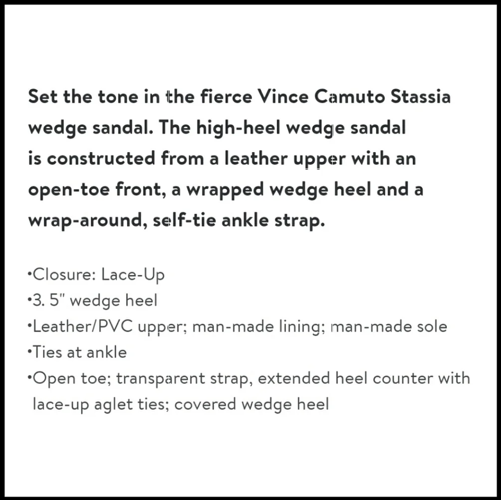 🟡Clearance Sale Vince Camuto Women  Stassia Wraparound Wedge Sandal WHITE/CLEAR - Picture 7 of 7